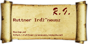 Ruttner Iréneusz névjegykártya